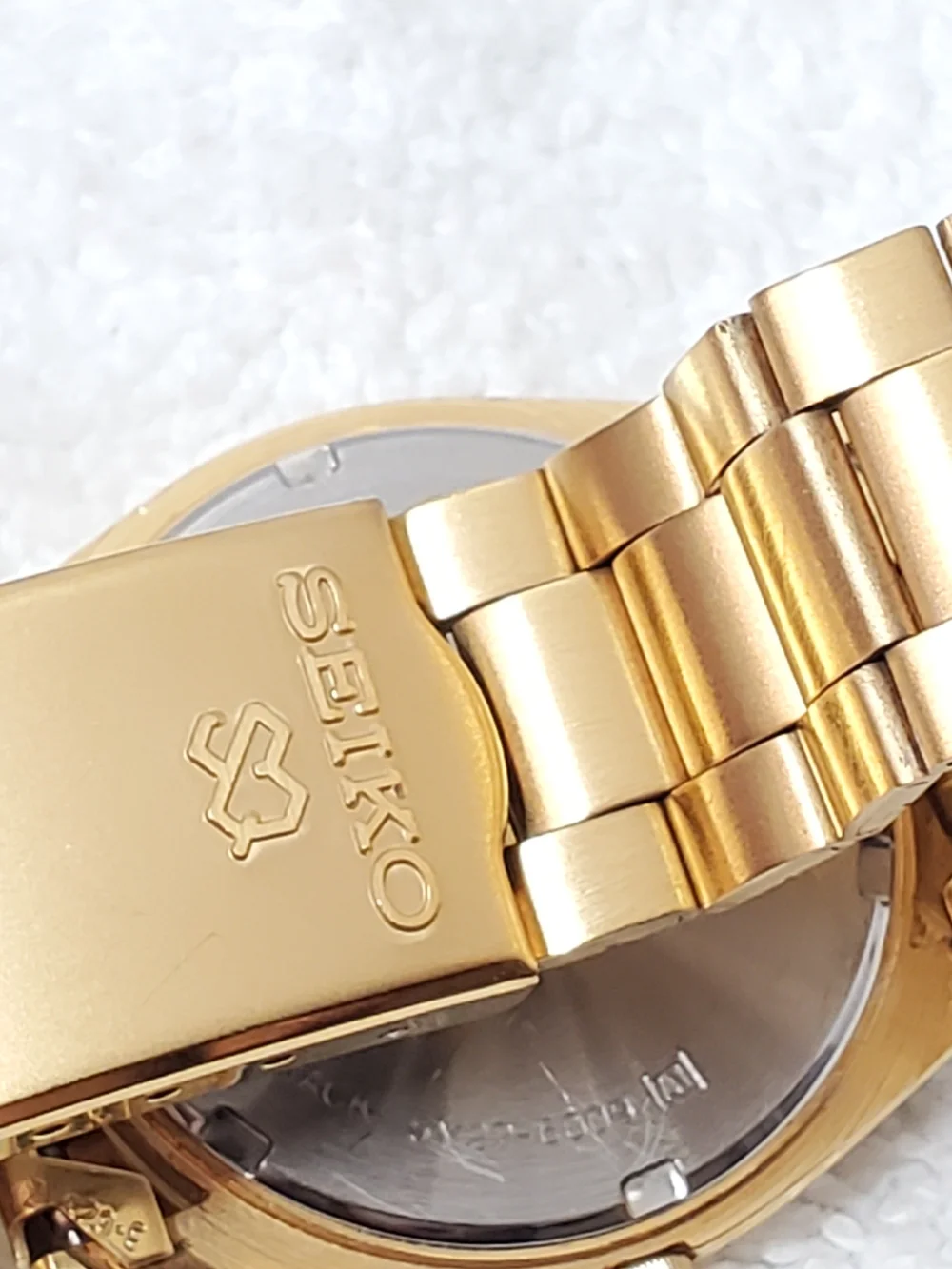 Seiko SQ Vintage Men's Gold Tone Date Quartz Watch Roman Numeral One Jewel